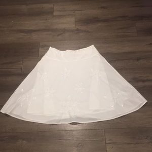 Esprit White Cotton Skirt